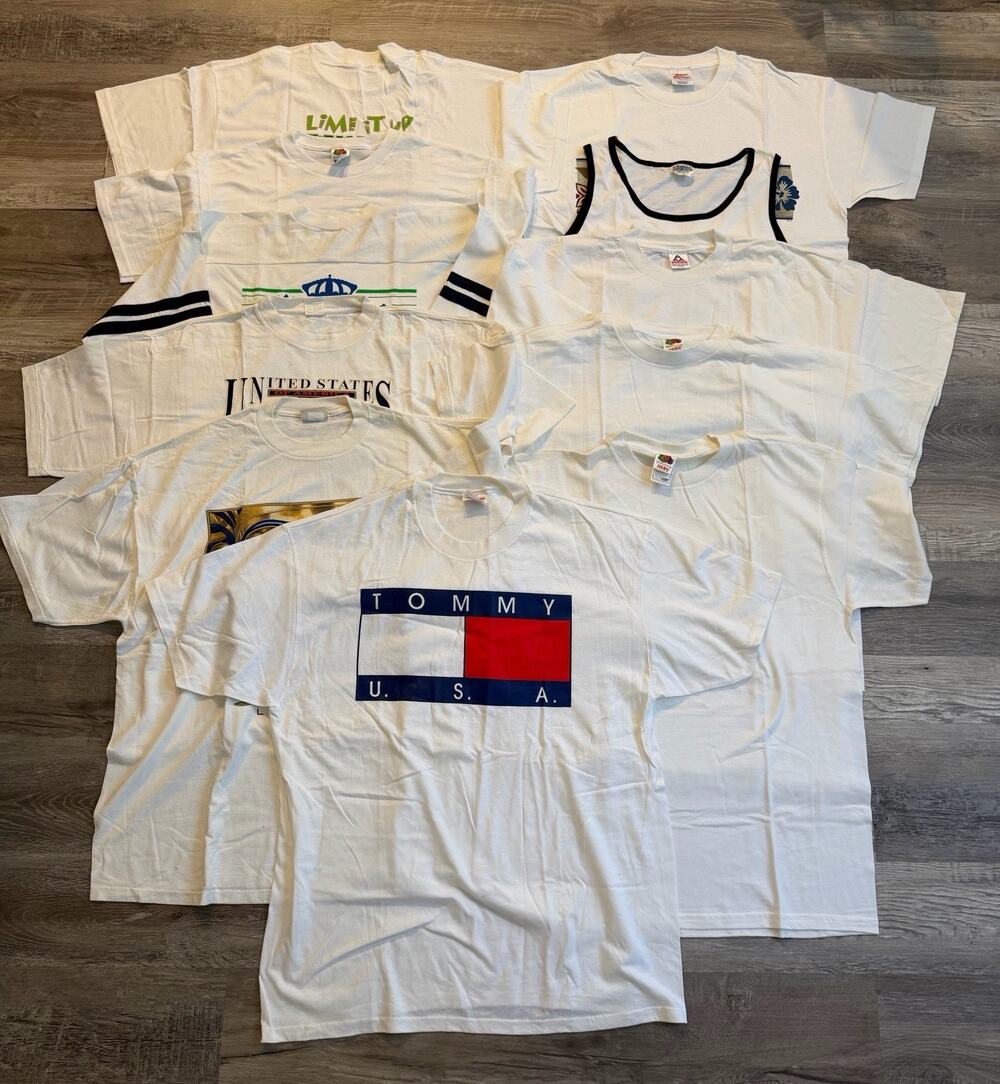 Lot of 11 Vintage Graphic T-Shirts – New Old Stock (NOS)